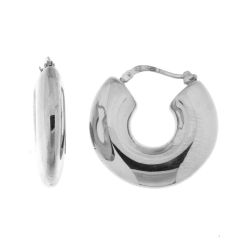 Créoles en Argent Rhodié Diam 25mm