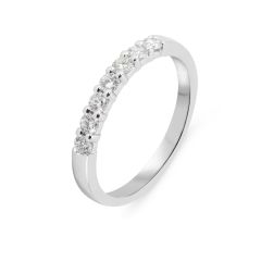 Demi Alliance Diamant Or Blanc 0.34 carat