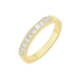 Demi Alliance Diamant Princesse 0.70 carat