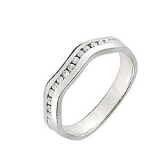 Demi Alliance Diamant serti rail 0.14 carat