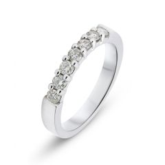 Demi Alliance Or Blanc Diamant 0.35 carat
