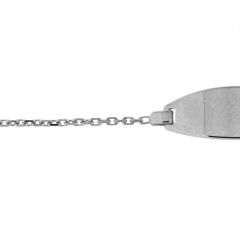 Gourmette bébé en Or Blanc 375 maille forcat