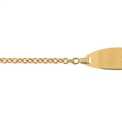 Gourmette bébé en Or Jaune 375 maille forcat ronde