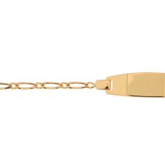 Gourmette bébé maille figaro en Or Jaune 375