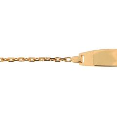 Gourmette bébé maille forcat en Or Jaune 375