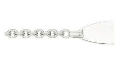 Gourmette bébé Or Blanc maille forçat 2.5mm - 15cm