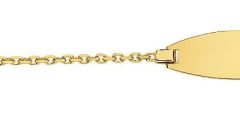 Gourmette bébé Or Jaune Maille Forcat 1.4mm - 14cm