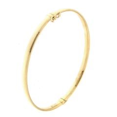 Jonc en Or Jaune 750 Section ovale 4x2mm