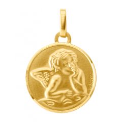 Médaille baptême ange en Or Jaune 750 (15mm)