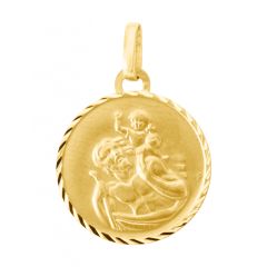 Médaille Saint Christophe en Or jaune 375