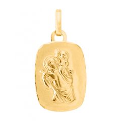 Médaille Saint Christophe Rectangulaire Or Jaune 750