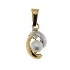 Pendentif 2 Ors Perle