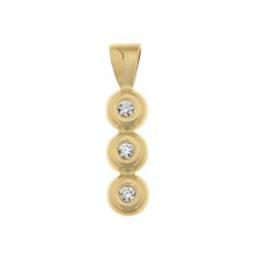 Pendentif 3 Diamants Or