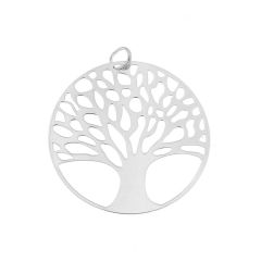 Pendentif Abre de vie en Argent 925 rhodié Diam. 45mm