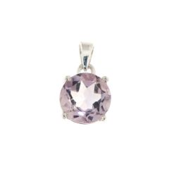 Pendentif Argent 925 Améthyste Ronde 10mm