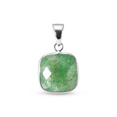 Pendentif Argent 925 Aventurine Coussin 10x10mm