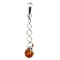 Pendentif Argent 925 et Ambre