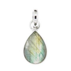 Pendentif Argent 925 Labradorite Poire 14x10mm