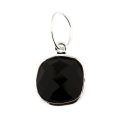 Pendentif Argent 925 Onyx Coussin 10x10mm