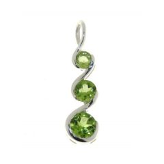 Pendentif Argent 925 Péridot 4,5 et 6mm