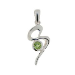Pendentif Argent 925 Péridot 4mm