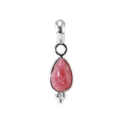 Pendentif Argent 925 Rhodonite Poire 7x5mm