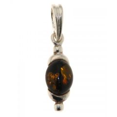 Pendentif Argent Ambre 9x7mm