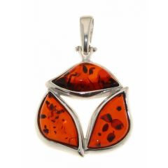 Pendentif Argent Ambre