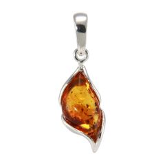 Pendentif Argent Ambre