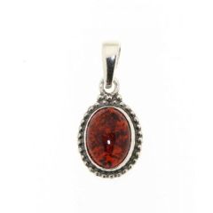 Pendentif Argent Ambre