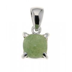 Pendentif Argent Aventurine Coussin 10mm