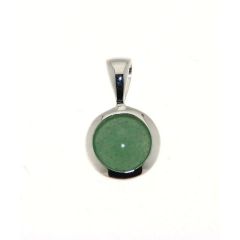 Pendentif Argent Aventurine Ronde 7mm