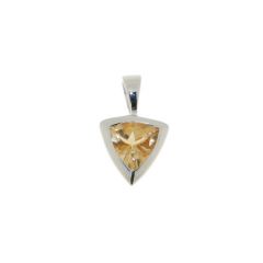 Pendentif Argent Citrine Trillion 8mm