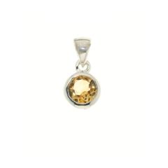 Pendentif Argent Citrine