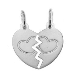 Pendentif Argent Coeur à Découper