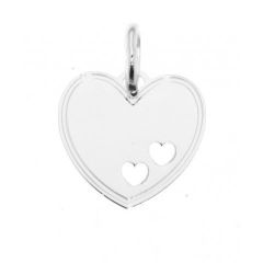 Pendentif Argent Coeur Ajouré 22x17mm