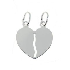 Pendentif Argent Coeur Sécable