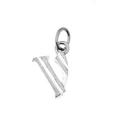 Pendentif Argent Lettre V - initiale V