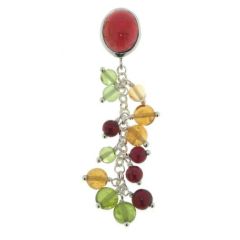 Pendentif Argent Multicolore