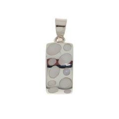 Pendentif Argent Nacre Blanche