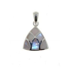 Pendentif Argent Nacre Blanche