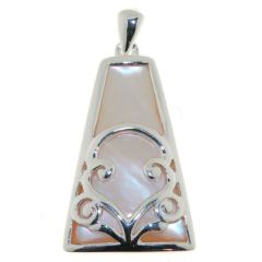 Pendentif Argent Nacre blanche