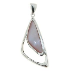 Pendentif Argent Nacre Rose