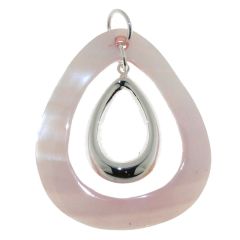 Pendentif Argent Nacre rose