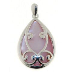 Pendentif Argent Nacre rose