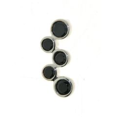 Pendentif Argent Oxyde de zirconium noir