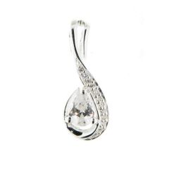 Pendentif Argent Oxyde de Zirconium Poire 7x5mm