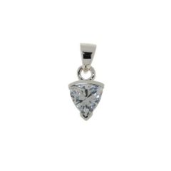 Pendentif Argent Oxyde de zirconium Triangulaire