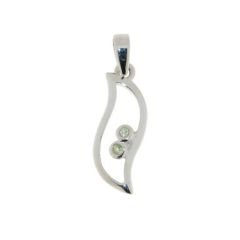 Pendentif Argent Péridot 1.5mm