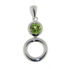 Pendentif Argent Péridot 6mm
